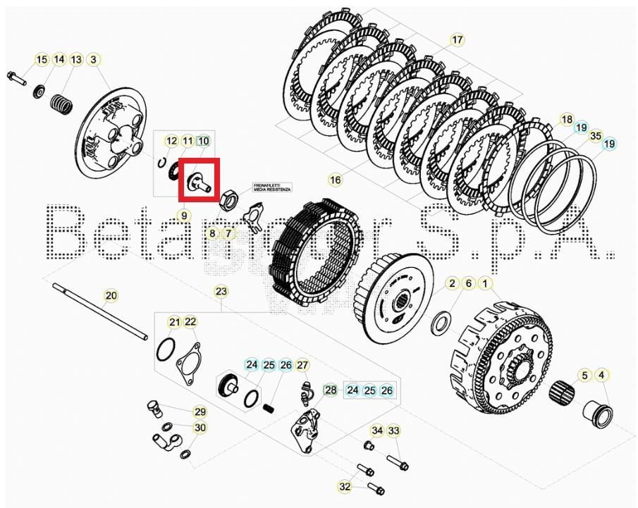 LIFTER , CLUTCH PUSH ROD ASSY BETA ORJ YP B5