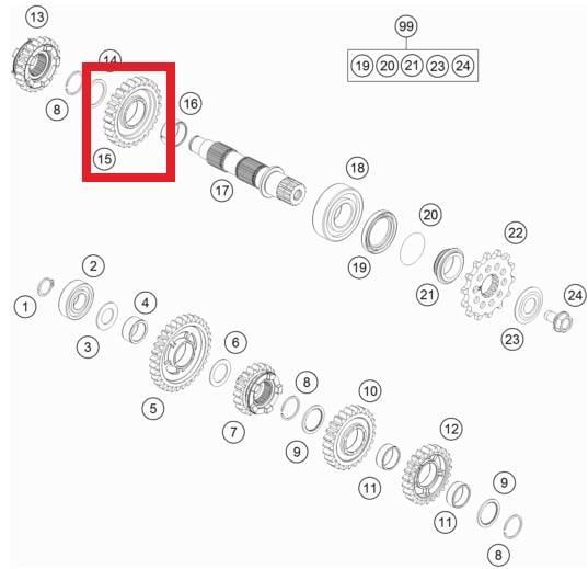 LOSRAD 2.GANG  KTM ORJ YP A1