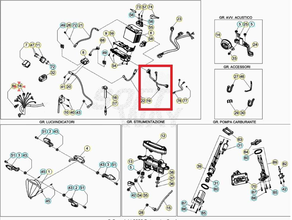 MAIN WIRING HARNESS BETA ORJ YP B7