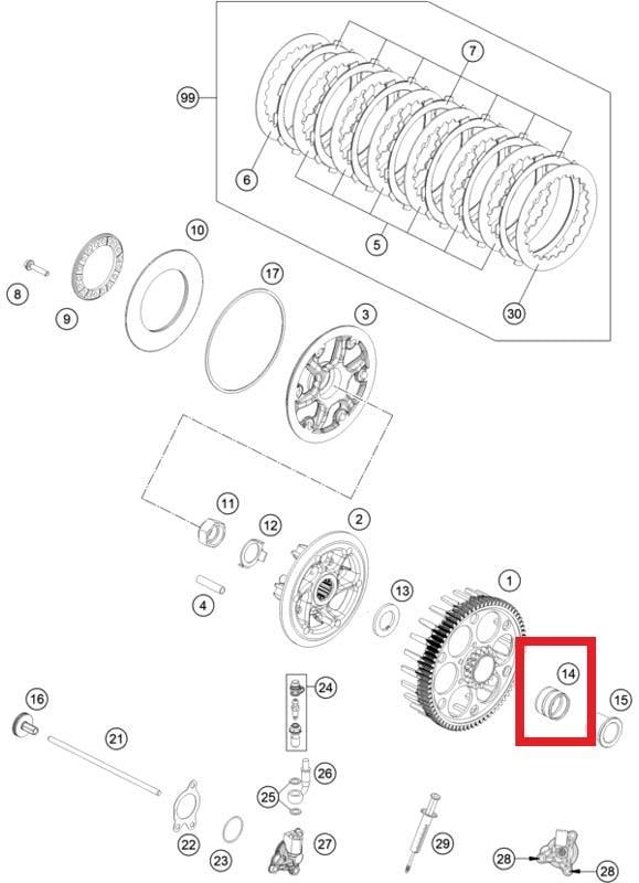 NEEDLE BEARING KTM ORJ YP A4