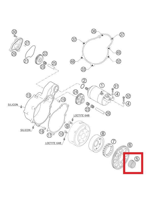 NEEDLE BEARING KTM ORJ YP A4