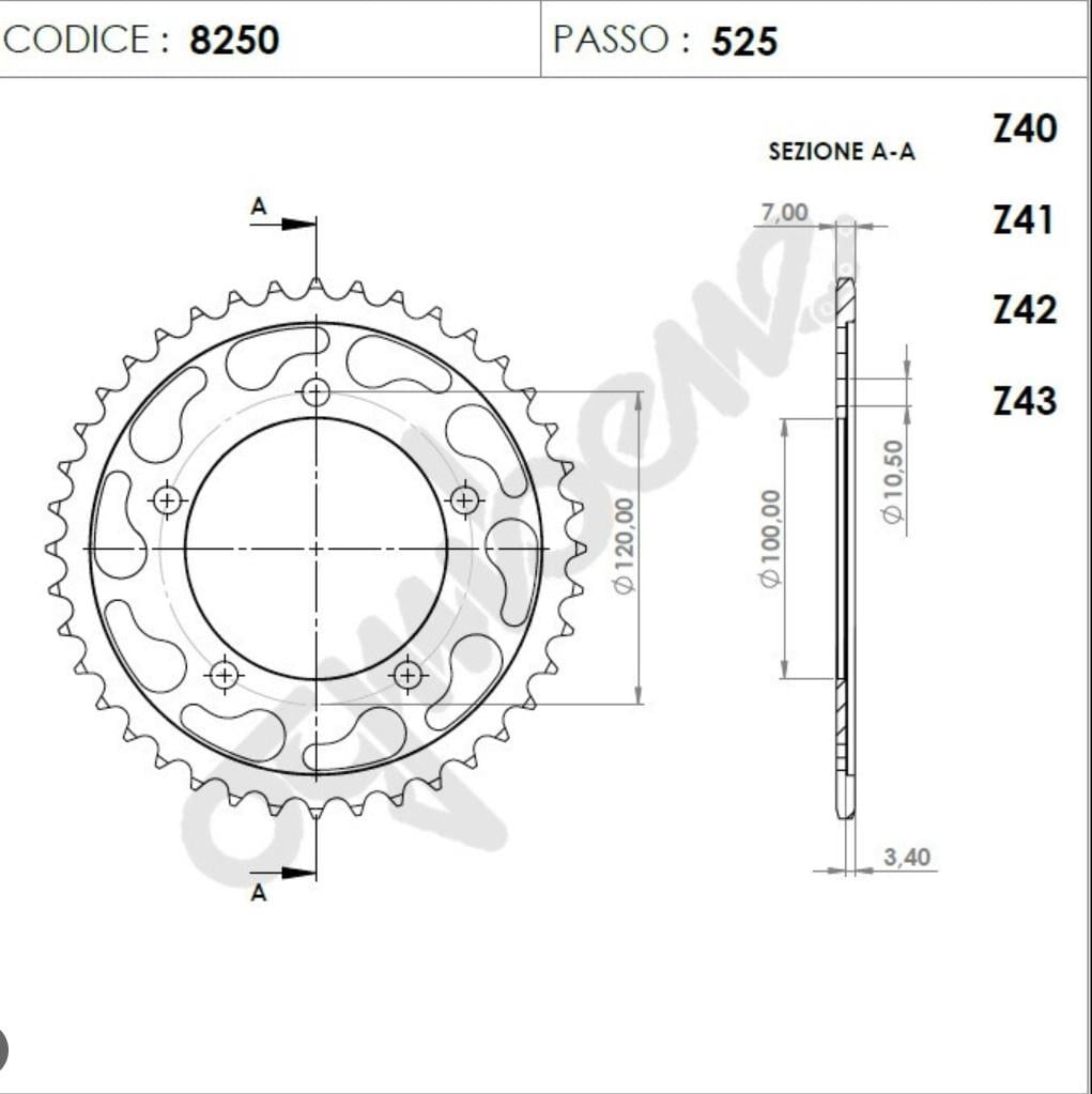 OGNIBENE ARKA DİŞLİ 41T