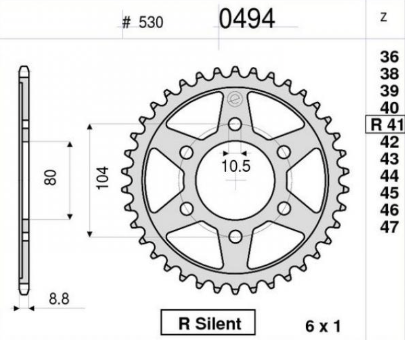 OGNIBENE ARKA DİŞLİ 44T