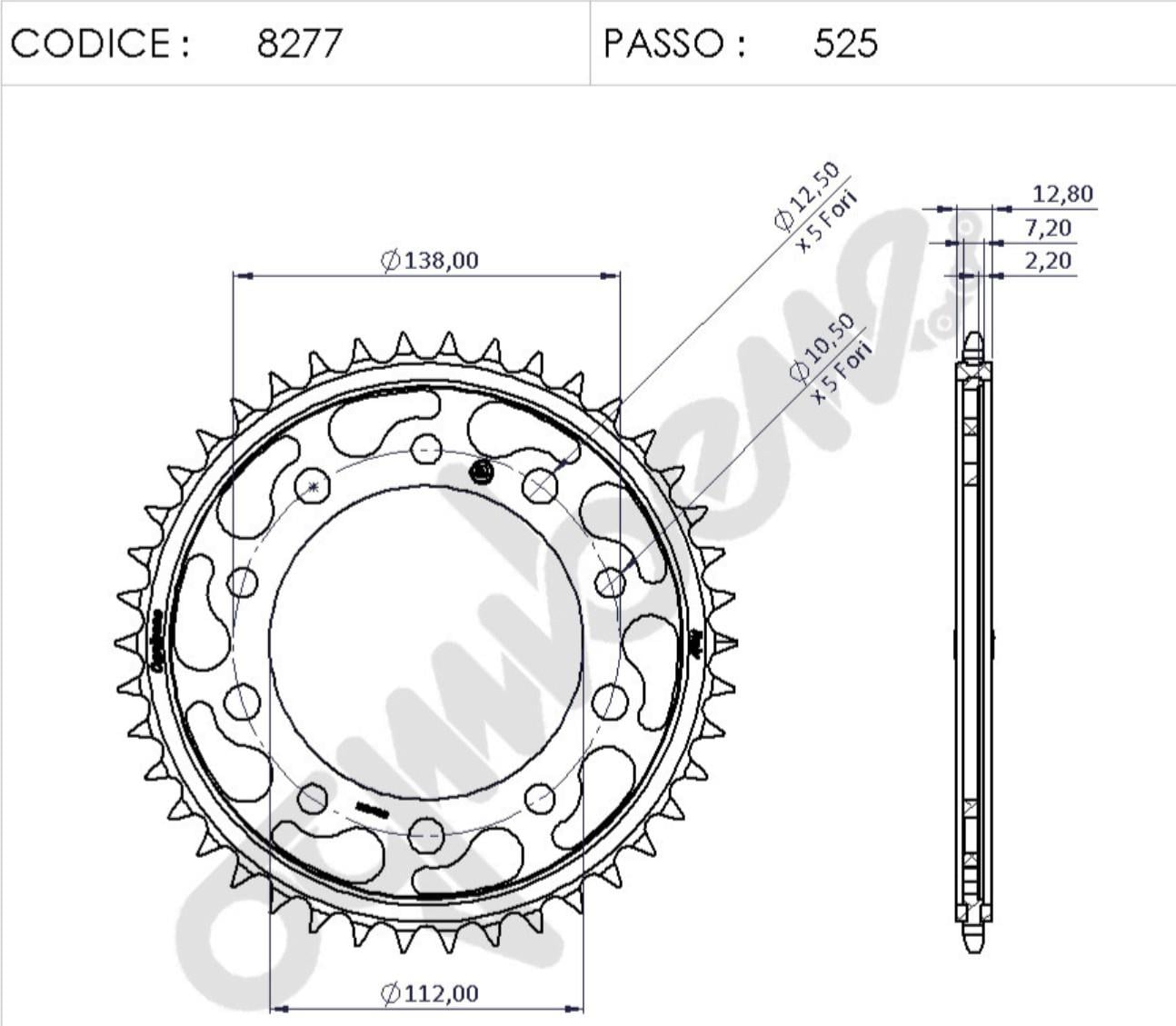 OGNIBENE ARKA DİŞLİ 45T