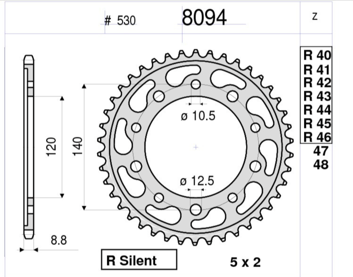OGNIBENE ARKA DİŞLİ 45T