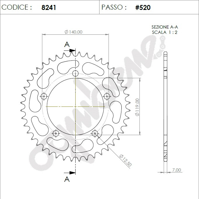 Ognıbene Arka Dişli 46T