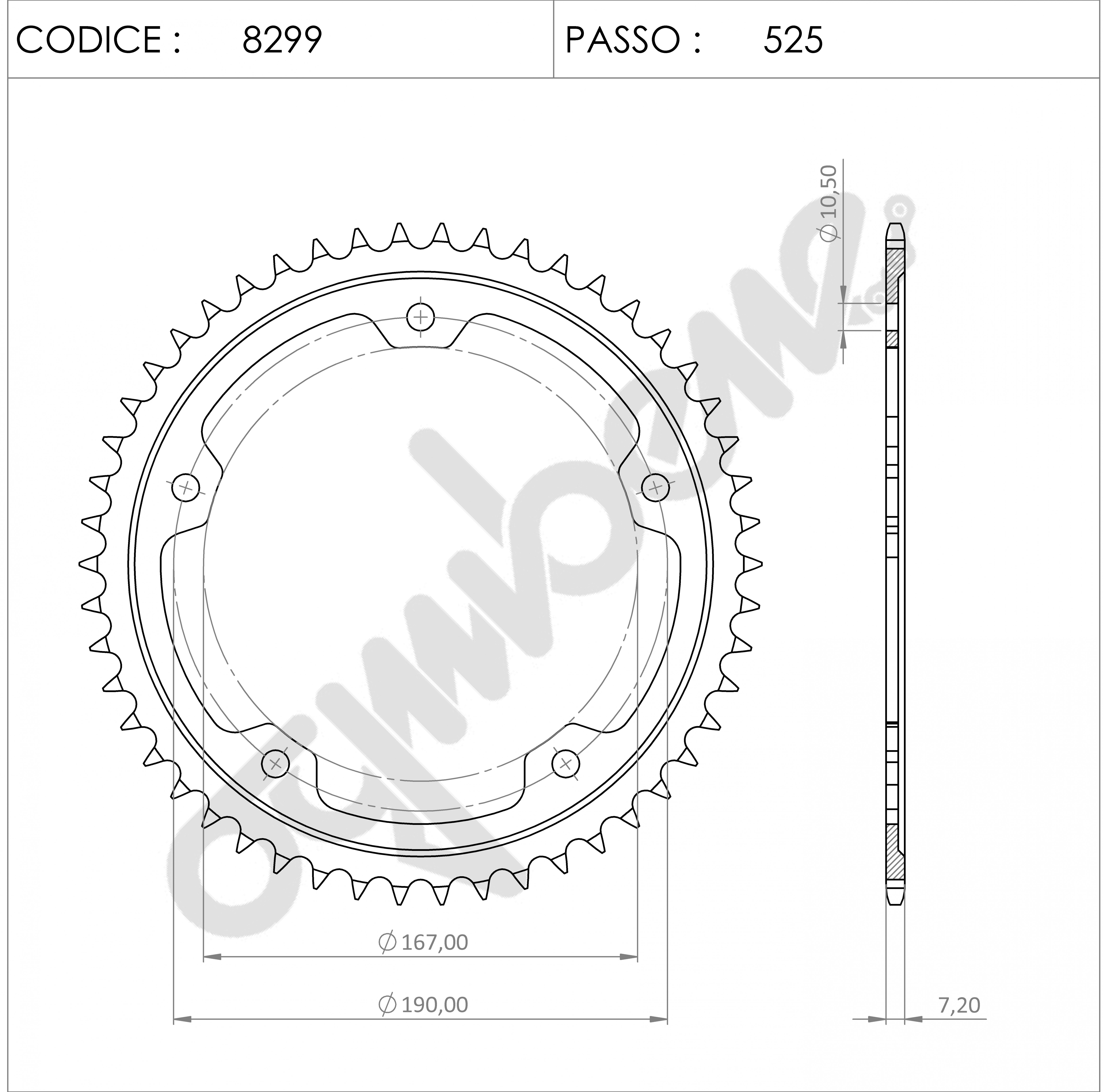 Ognıbene Arka Dişli 50T