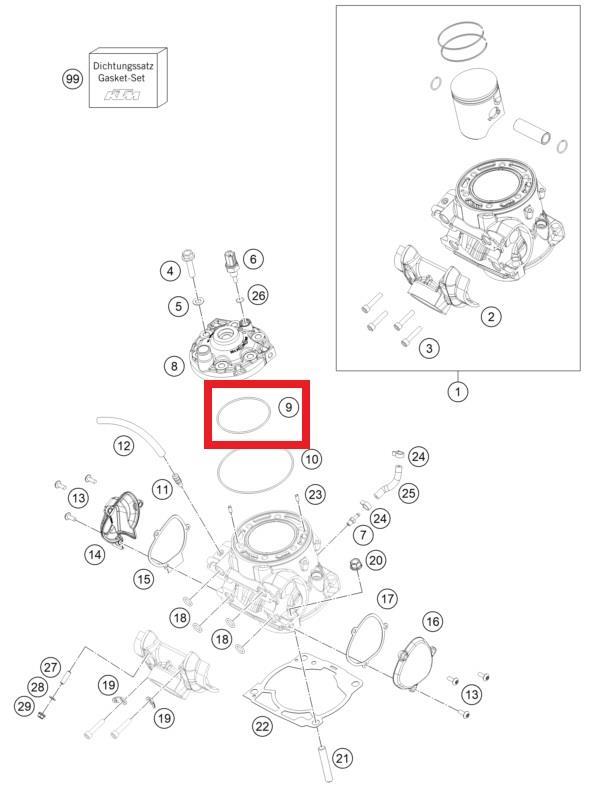 ORING 73*2MM  KTM ORJ YP A5