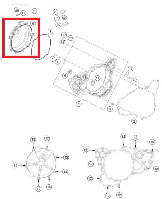 OUTER CLUTCH COVER GASGAS ORJ YP