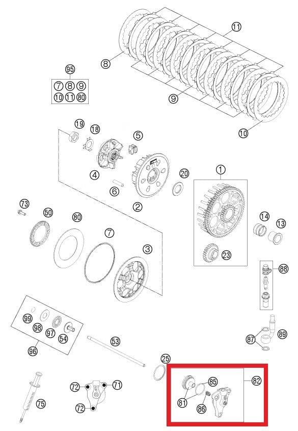 OUTPUT CYLINDER CPL KTM ORJ YP A2