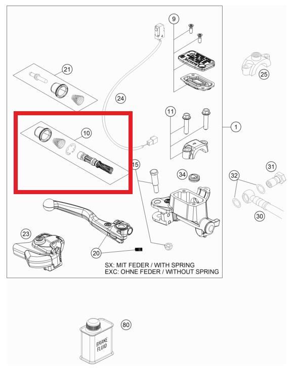 PISTON SET KTM ORJ YP A2