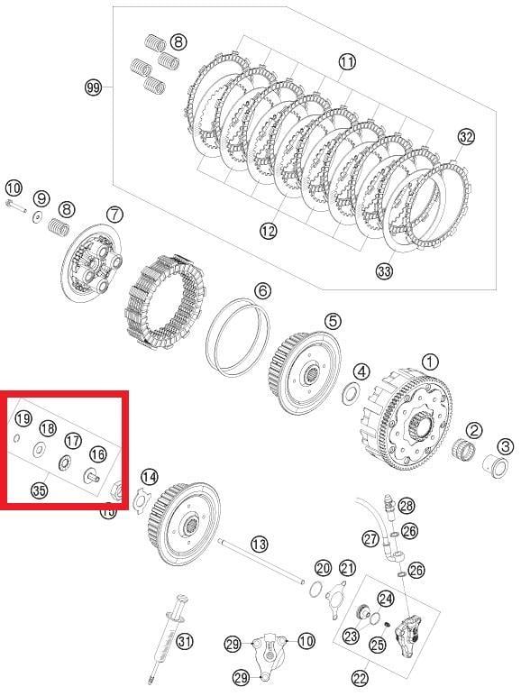 PRESSURE PIECE CPL KTM ORJ YP A5