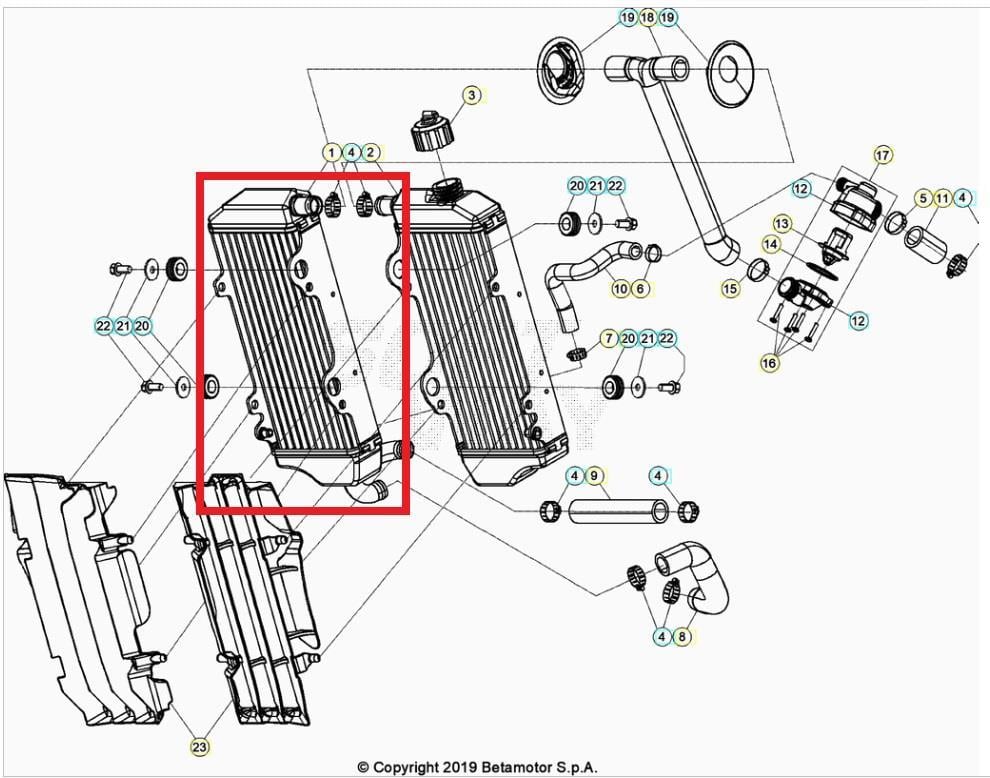 RADIATOR 2T  BETA ORJ YP