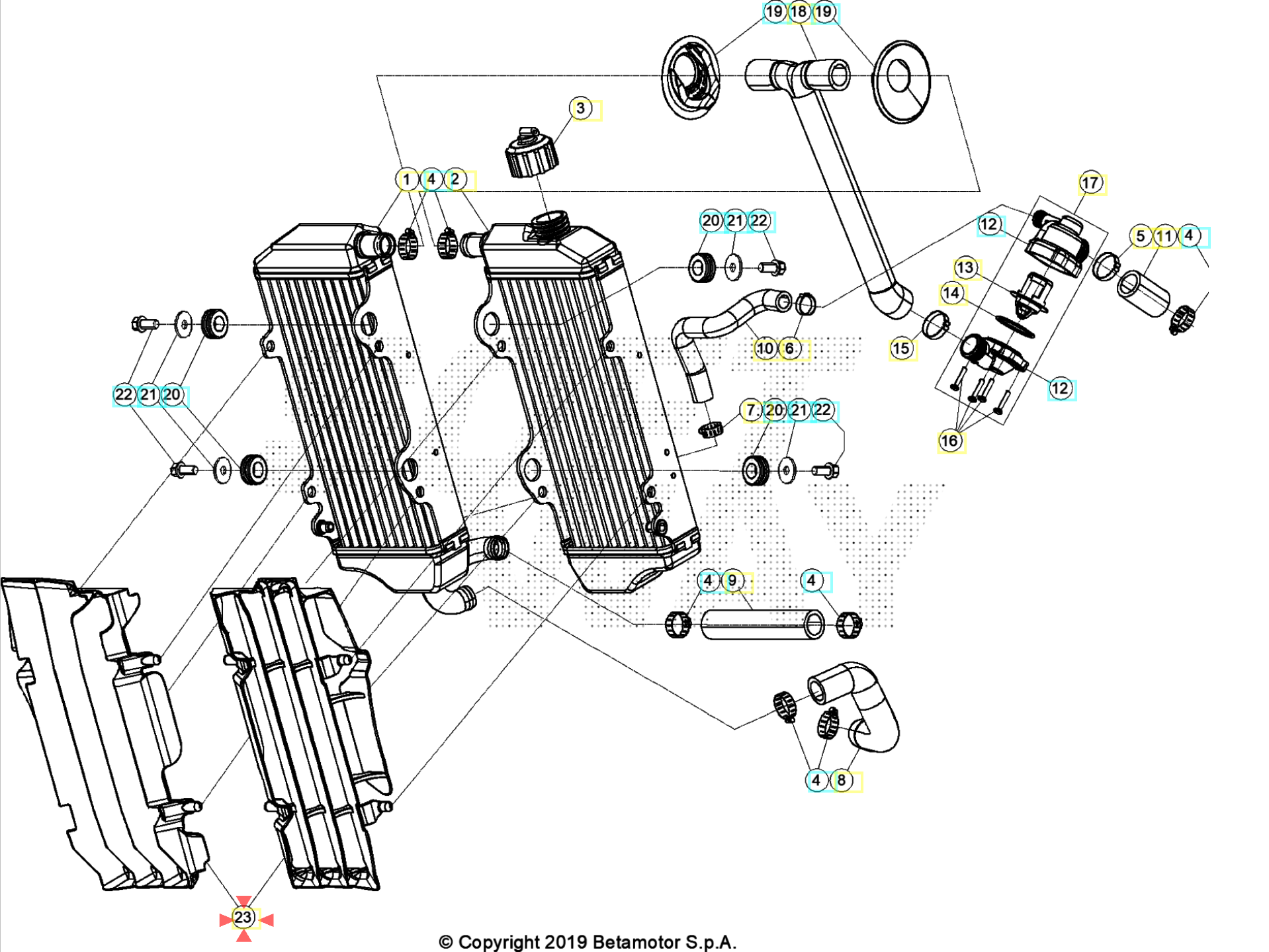 Radıator Louver Paır Whıte Beta Orj Yp