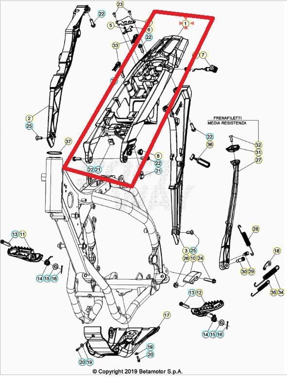 REAR FRAME BETA ORJ YP