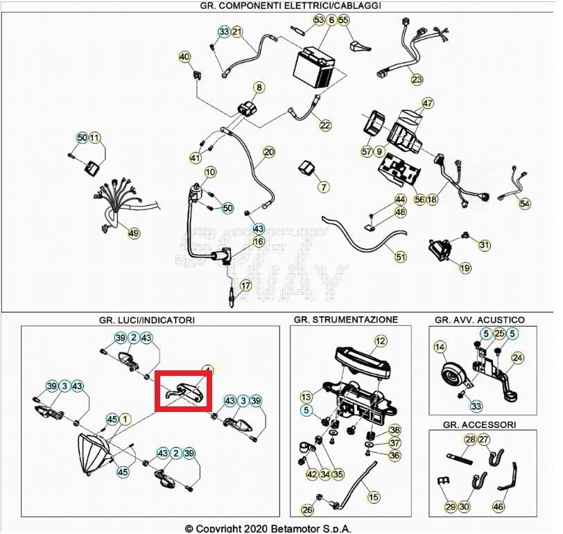 REAR HEADLIGHT BETA ORJ YP B2