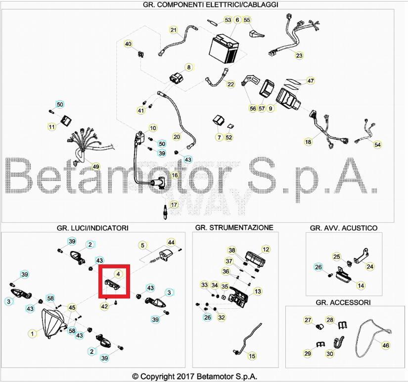 REAR LIGHT BETA ORJ YP B6
