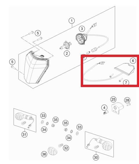 REAR LIGHT KTM ORJ YP A9