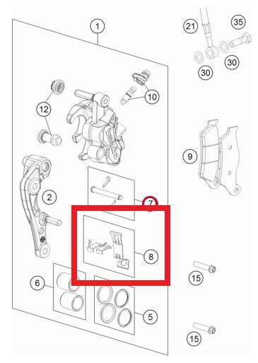 RETAINING PLATE SET BREMBO GASGAS ORJ YP A9