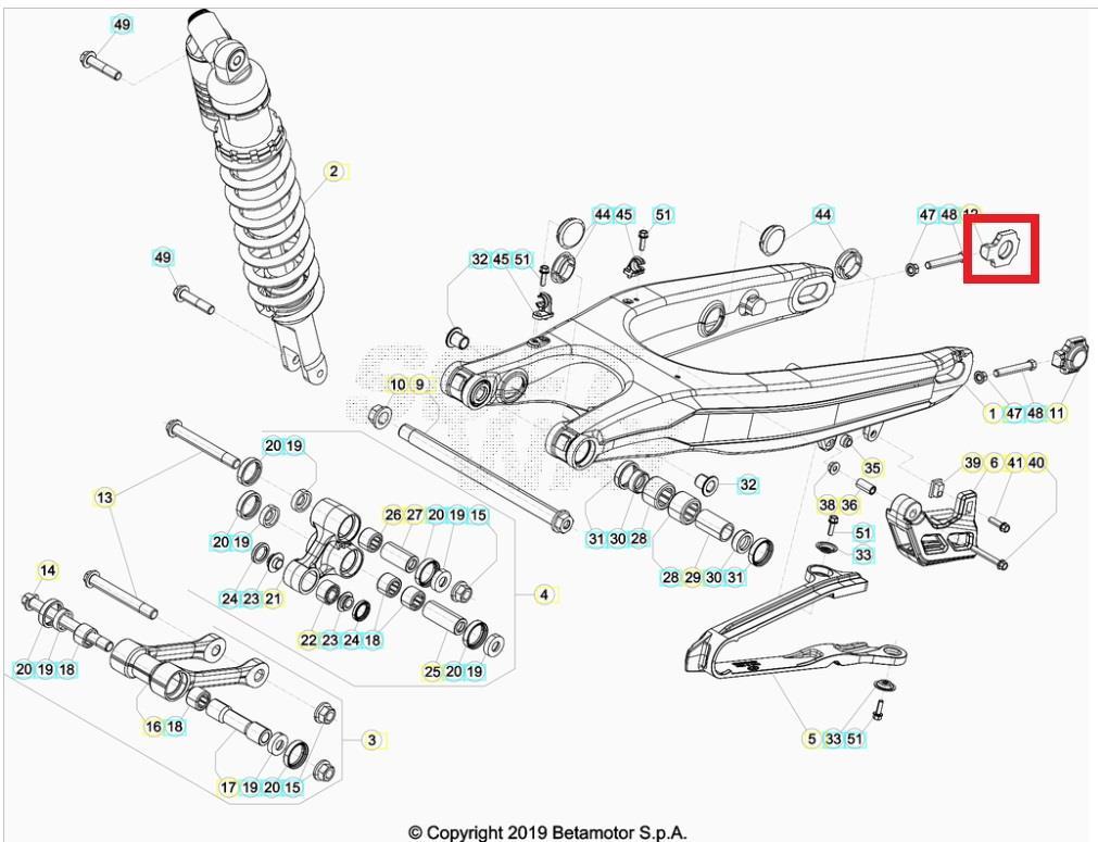 RIGHT CHAIN TIGHTENER BETA ORJ YP