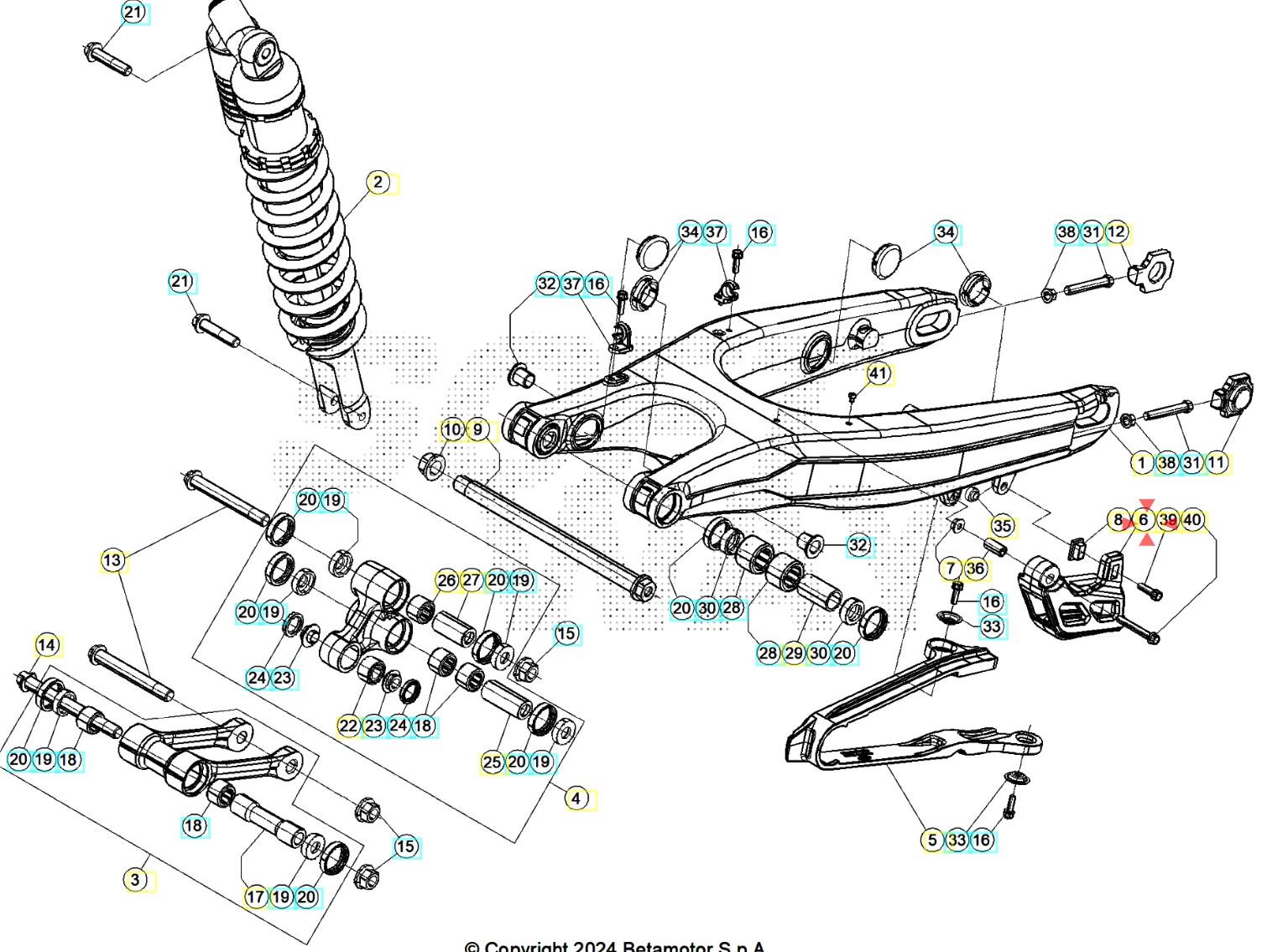 RR RACING ZİNCİR KLAVUZU KIRMIZI BETA ORJ YP B3