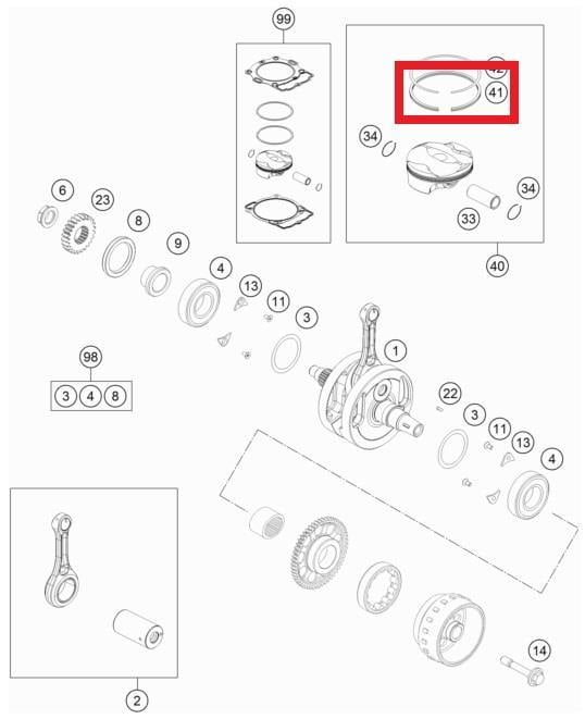 SCRAPER RING KTM ORJ YP