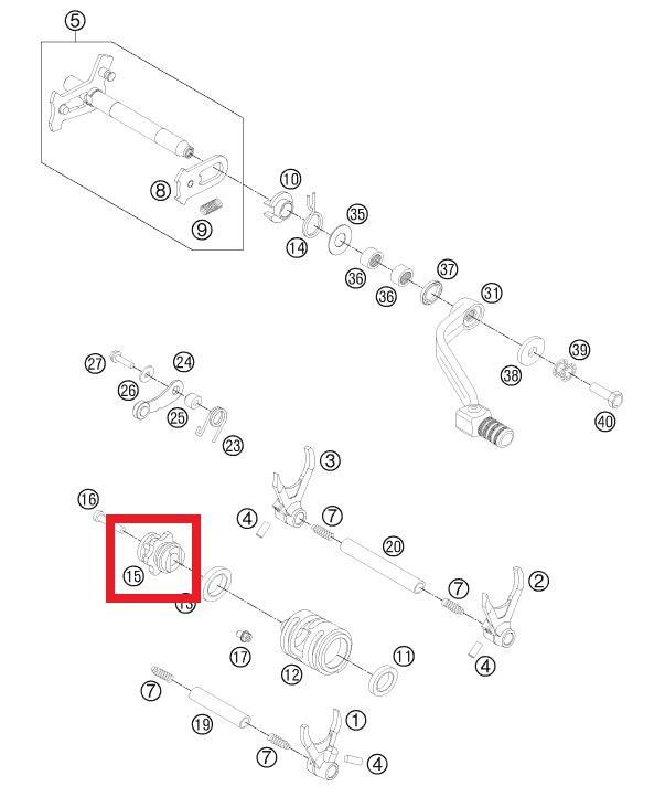 SHIFT LOCATION DRUM CPL KTM ORJ YP A9