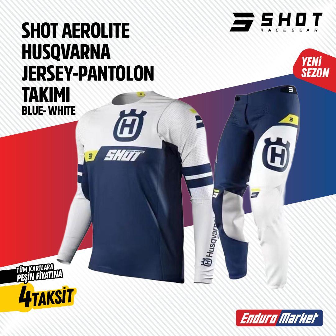 SHOT HUSQVARNA BEYAZ JERSEY PANTOLON TAKIMI