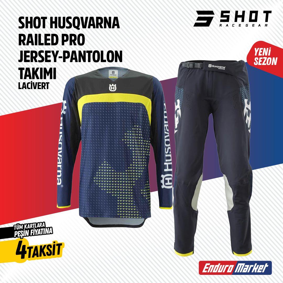 SHOT HUSQVARNA MAVİ JERSEY PANTOLON TAKIMI