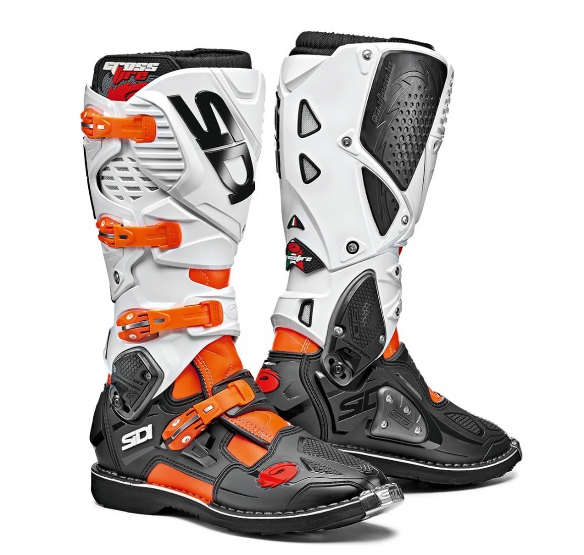 SIDI CROSSFIRE 3 SİYAH BEYAZ TURUNCU