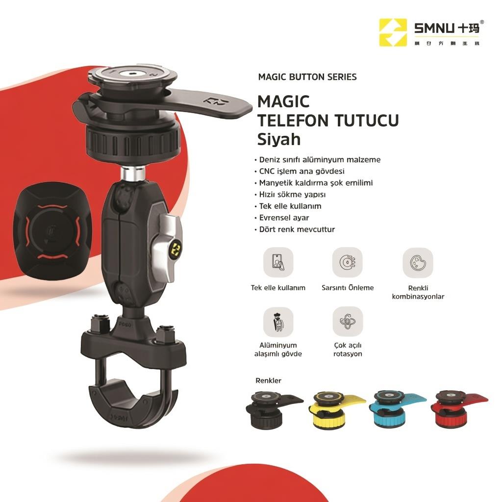 Smnu Magıc Telefon Tutucu Siyah