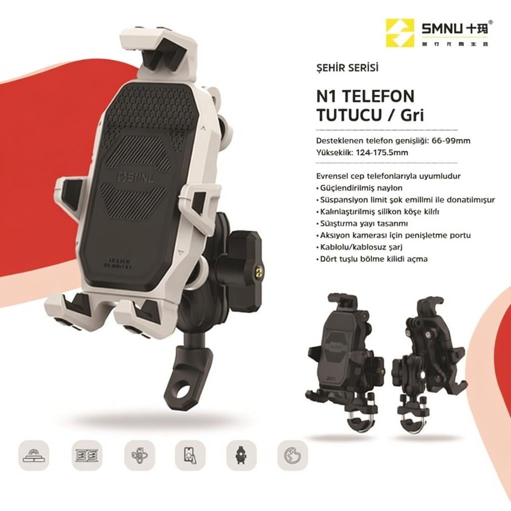 Smnu N1 Telefon Tutucu Gri