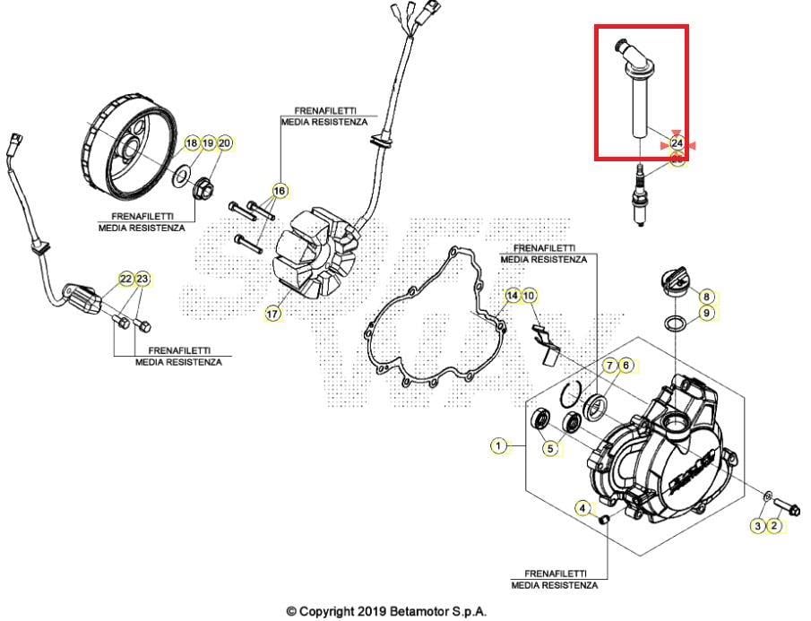 SPARK PLUG CONNECTOR RR BETA ORJ YP B5