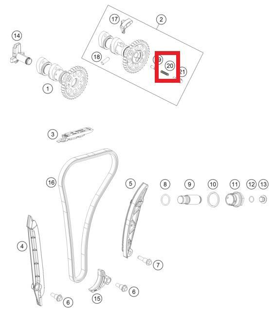 SPRING FOR OUTO DECOMPR. KTM ORJ YP A9