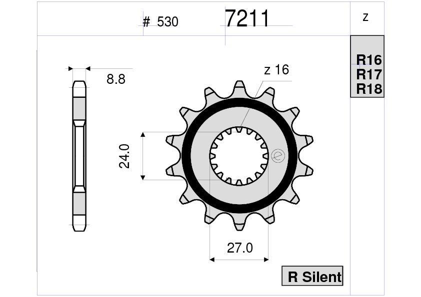 SUZUKI 1300 OGNIBENE ÖN DİŞLİ 17T