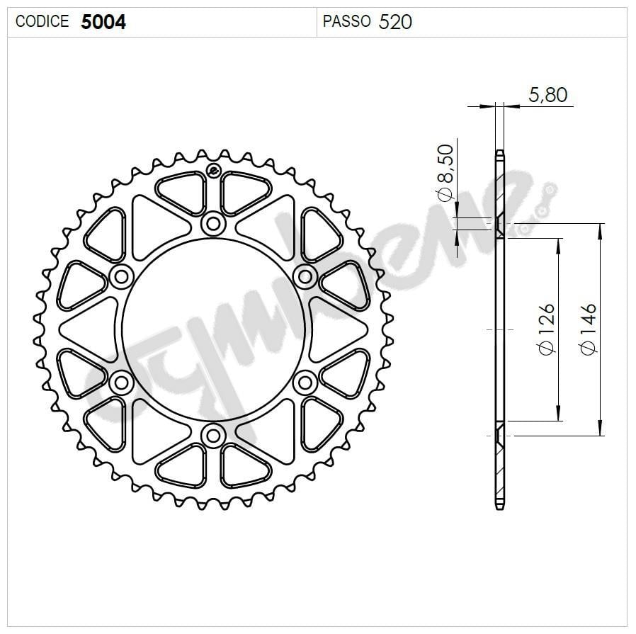 SUZUKI 400 OGNIBENE ARKA DİŞLİ 44T