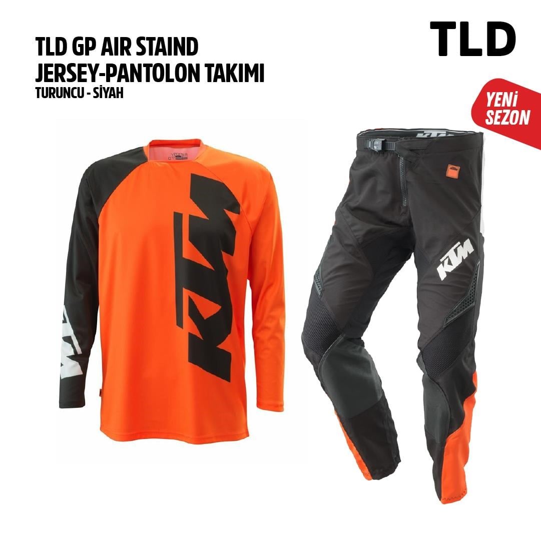 TLD KTM Turuncu Siyah Jersey Pantolon Takımı