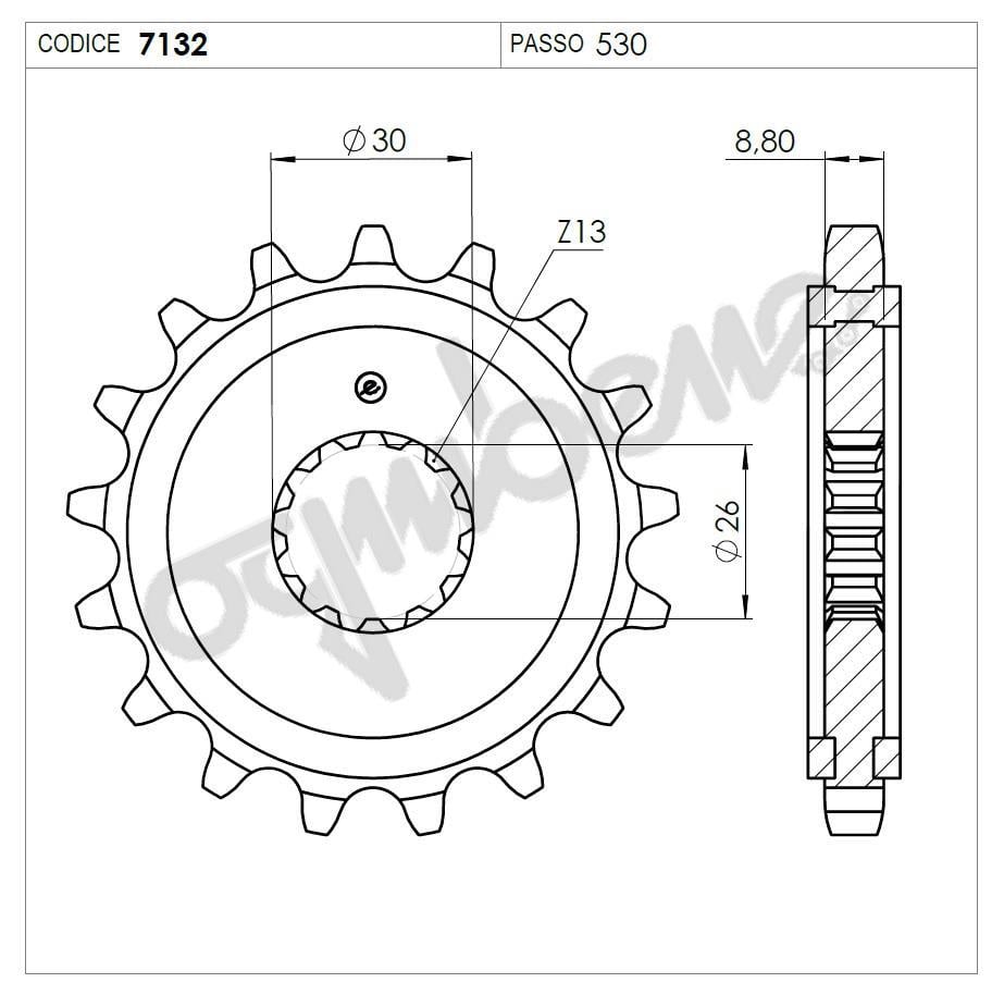 TRIUMPH 750/900 OGNIBENE ÖN DİŞLİ 18T