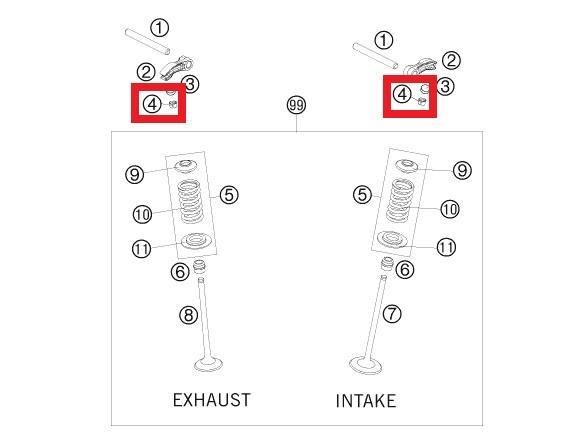 VALVE COLLET KTM ORJ YP