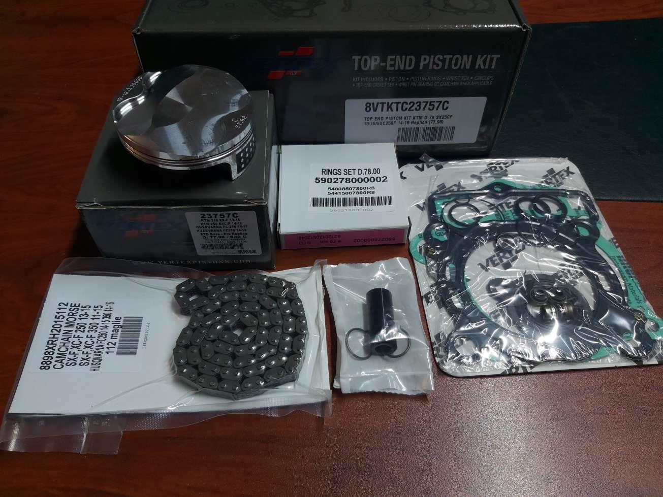 Vertex Ktm 250 Exc-F 14-16 Piston D.77.98 Conta Se