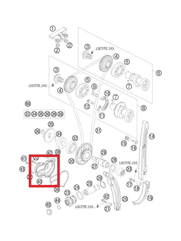 WATER PUMP COVER KTM ORJ YP A2