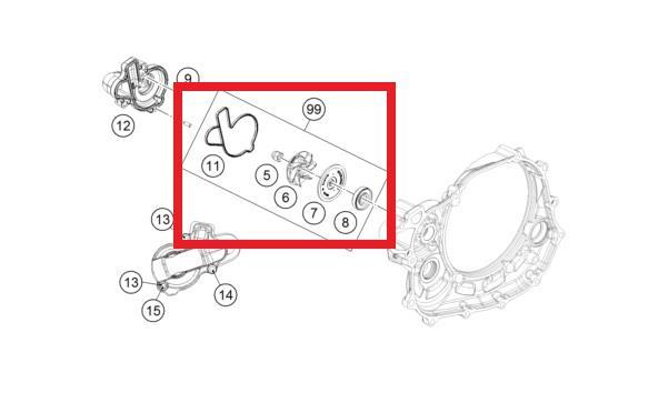 WATER PUMP REP. KIT KTM ORJ YP A2