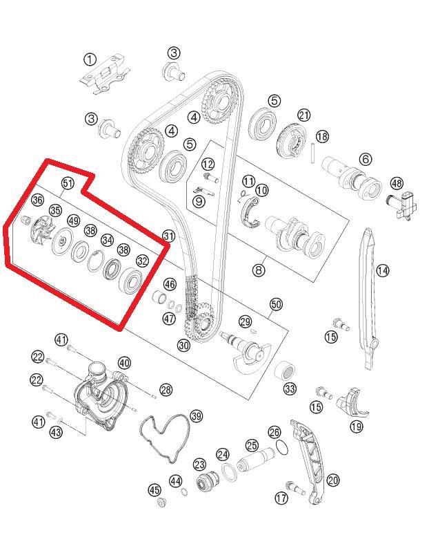 WATER PUMP REP KIT KTM ORJ YP