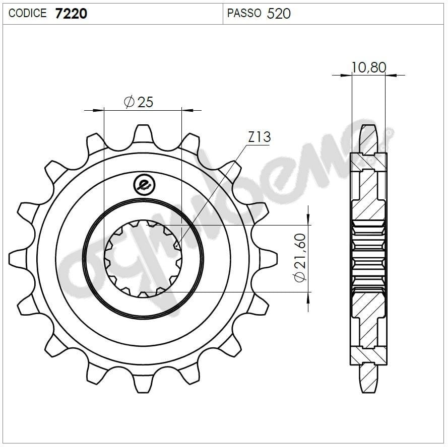 YAMAHA 600 OGNIBENE ÖN DİŞLİ 16T