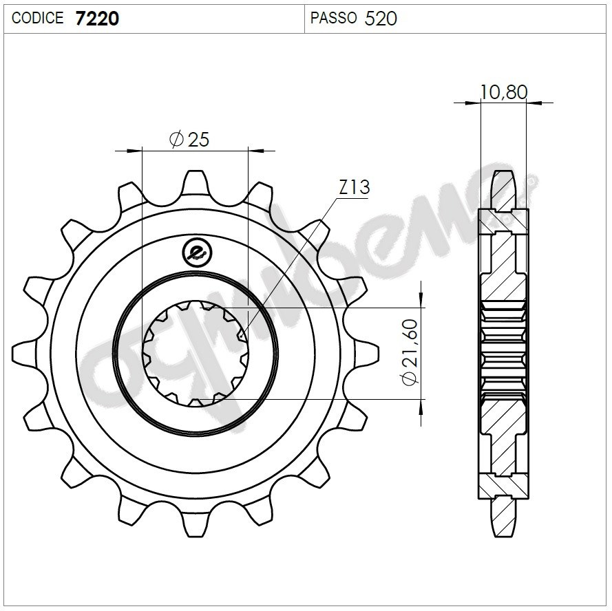 Yamaha 600 Ognıbene Ön Dişli 16T