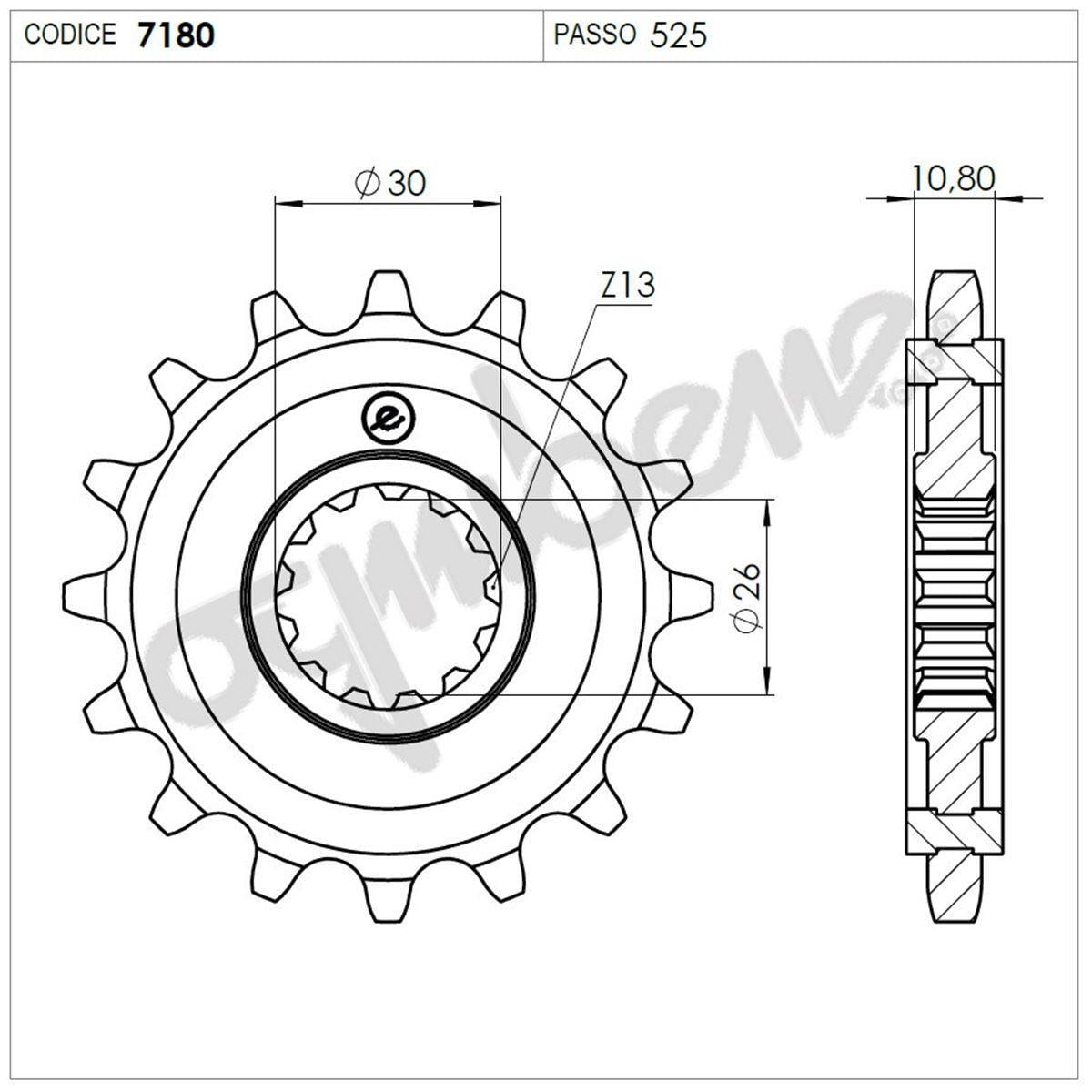 YAMAHA 900 TDM OGNIBENE ÖN DİŞLİ 15T