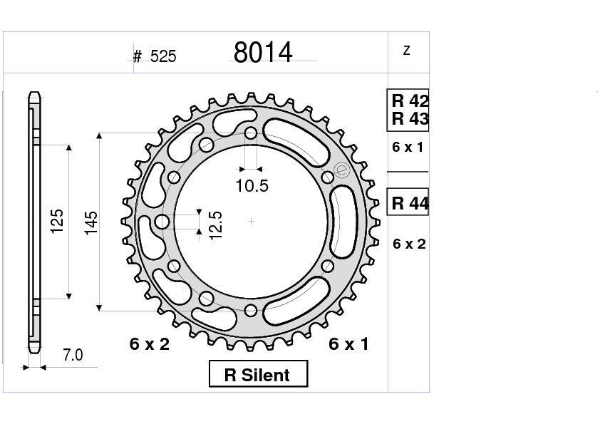YAMAHA OGNIBENE ARKA DİŞLİ 43T
