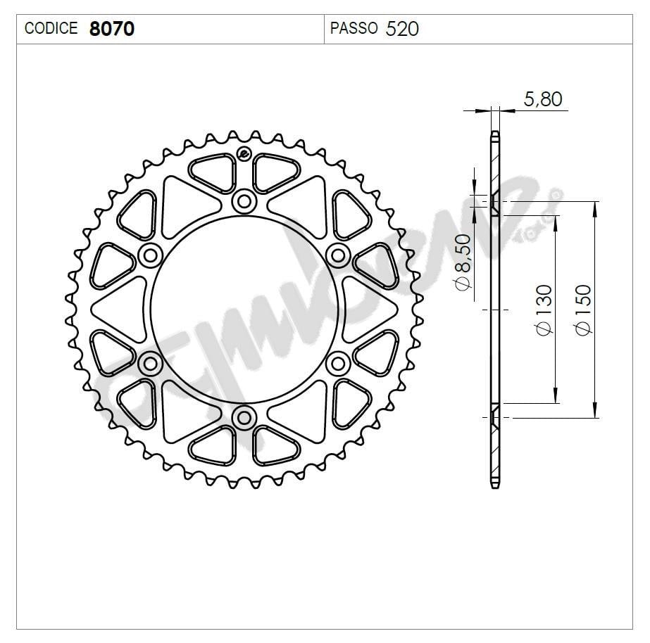 YAMAHA WR 250 OGNIBENE ARKA DİŞLİ 43T