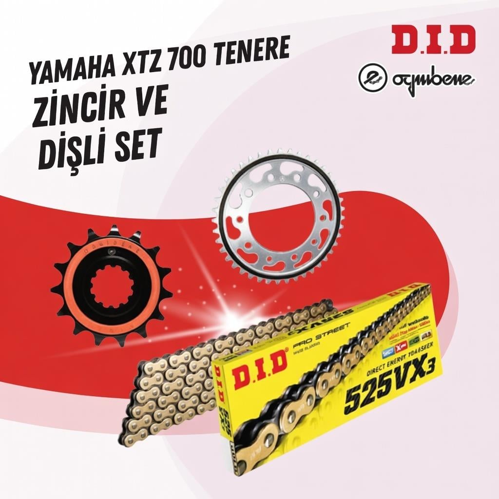 YAMAHA XTZ 700 TENERE 19-23 DID VX3 GOLD ZİNCİR DİŞLİ SET