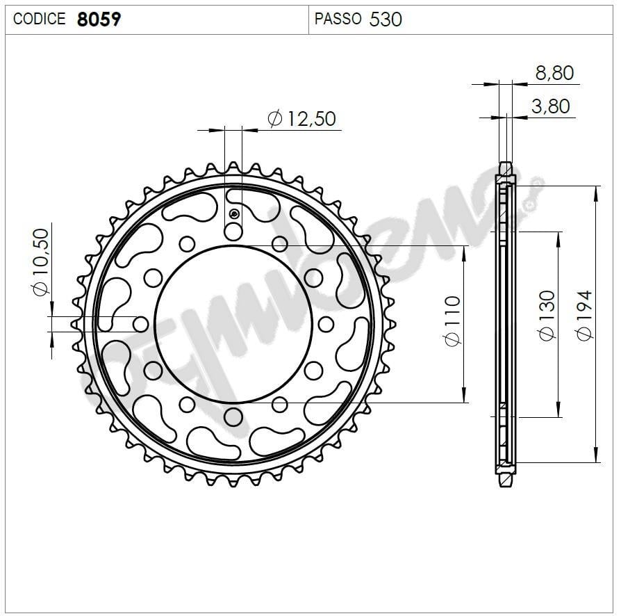 YAMAHA YZF 1000 R1 OGNIBENE ARKA DİŞLİ 44T